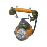 Maxbell Old Fashion Rotary Telephone Model European for Office Window Display Home Orange