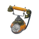 Maxbell Old Fashion Rotary Telephone Model European for Office Window Display Home Orange