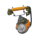 Maxbell Old Fashion Rotary Telephone Model European for Office Window Display Home Orange