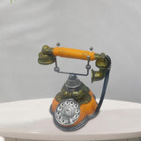 Maxbell Old Fashion Rotary Telephone Model European for Office Window Display Home Orange