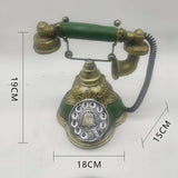 Maxbell Old Fashion Rotary Telephone Model European for Office Window Display Home Green