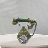 Maxbell Old Fashion Rotary Telephone Model European for Office Window Display Home Green