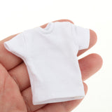 Maxbell 1:12 Short Sleeve Cloth Figure Doll Clothes for 6inch Female Soldier Figures White