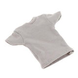 Maxbell 1:12 Short Sleeve Cloth Figure Doll Clothes for 6inch Female Soldier Figures Gray