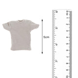 Maxbell 1:12 Short Sleeve Cloth Figure Doll Clothes for 6inch Female Soldier Figures Gray
