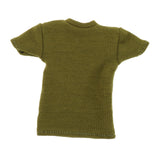 Maxbell 1:12 Short Sleeve Cloth Figure Doll Clothes for 6inch Female Soldier Figures Green