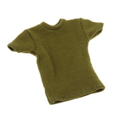 Maxbell 1:12 Short Sleeve Cloth Figure Doll Clothes for 6inch Female Soldier Figures Green