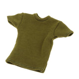 Maxbell 1:12 Short Sleeve Cloth Figure Doll Clothes for 6inch Female Soldier Figures Green