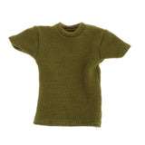 Maxbell 1:12 Short Sleeve Cloth Figure Doll Clothes for 6inch Female Soldier Figures Green