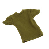 Maxbell 1:12 Short Sleeve Cloth Figure Doll Clothes for 6inch Female Soldier Figures Green