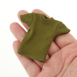 Maxbell 1:12 Short Sleeve Cloth Figure Doll Clothes for 6inch Female Soldier Figures Green