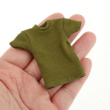 Maxbell 1:12 Short Sleeve Cloth Figure Doll Clothes for 6inch Female Soldier Figures Green