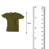 Maxbell 1:12 Short Sleeve Cloth Figure Doll Clothes for 6inch Female Soldier Figures Green