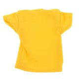 Maxbell 1:12 Short Sleeve Cloth Figure Doll Clothes for 6inch Female Soldier Figures Yellow
