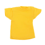 Maxbell 1:12 Short Sleeve Cloth Figure Doll Clothes for 6inch Female Soldier Figures Yellow