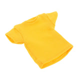 Maxbell 1:12 Short Sleeve Cloth Figure Doll Clothes for 6inch Female Soldier Figures Yellow