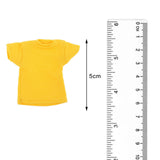 Maxbell 1:12 Short Sleeve Cloth Figure Doll Clothes for 6inch Female Soldier Figures Yellow