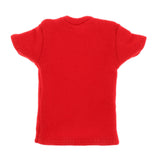 Maxbell 1:12 Short Sleeve Cloth Figure Doll Clothes for 6inch Female Soldier Figures Red