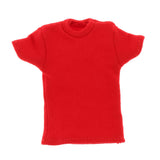 Maxbell 1:12 Short Sleeve Cloth Figure Doll Clothes for 6inch Female Soldier Figures Red
