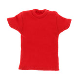 Maxbell 1:12 Short Sleeve Cloth Figure Doll Clothes for 6inch Female Soldier Figures Red