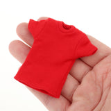 Maxbell 1:12 Short Sleeve Cloth Figure Doll Clothes for 6inch Female Soldier Figures Red