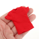 Maxbell 1:12 Short Sleeve Cloth Figure Doll Clothes for 6inch Female Soldier Figures Red