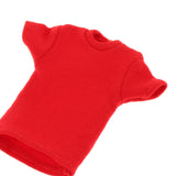 Maxbell 1:12 Short Sleeve Cloth Figure Doll Clothes for 6inch Female Soldier Figures Red