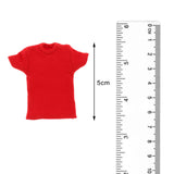 Maxbell 1:12 Short Sleeve Cloth Figure Doll Clothes for 6inch Female Soldier Figures Red