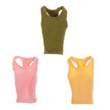 Maxbell 1/12 Women Vest Handmade Doll Clothes for 6in Female Action Figures Dress up Green