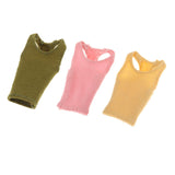 Maxbell 1/12 Women Vest Handmade Doll Clothes for 6in Female Action Figures Dress up Green