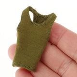 Maxbell 1/12 Women Vest Handmade Doll Clothes for 6in Female Action Figures Dress up Green