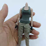 Maxbell 1/12 Women Vest Handmade Doll Clothes for 6in Female Action Figures Dress up Green