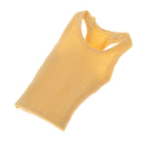 Maxbell 1/12 Women Vest Handmade Doll Clothes for 6in Female Action Figures Dress up Yellow