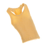 Maxbell 1/12 Women Vest Handmade Doll Clothes for 6in Female Action Figures Dress up Yellow