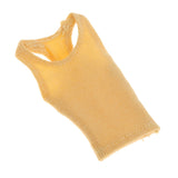 Maxbell 1/12 Women Vest Handmade Doll Clothes for 6in Female Action Figures Dress up Yellow