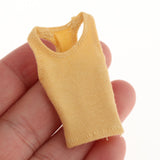 Maxbell 1/12 Women Vest Handmade Doll Clothes for 6in Female Action Figures Dress up Yellow