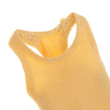 Maxbell 1/12 Women Vest Handmade Doll Clothes for 6in Female Action Figures Dress up Yellow