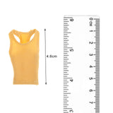 Maxbell 1/12 Women Vest Handmade Doll Clothes for 6in Female Action Figures Dress up Yellow