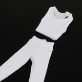 Maxbell 1/12 Scale Women Figure Vest and Pants Accs for 6 inch Female Action Figures White
