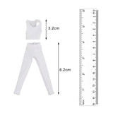 Maxbell 1/12 Scale Women Figure Vest and Pants Accs for 6 inch Female Action Figures White