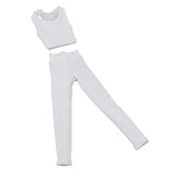 Maxbell 1/12 Scale Women Figure Vest and Pants Accs for 6 inch Female Action Figures White