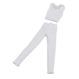 Maxbell 1/12 Scale Women Figure Vest and Pants Accs for 6 inch Female Action Figures White
