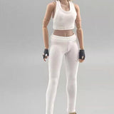 Maxbell 1/12 Scale Women Figure Vest and Pants Accs for 6 inch Female Action Figures White