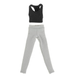 Maxbell 1/12 Scale Women Figure Vest and Pants Accs for 6 inch Female Action Figures Black Gray