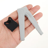 Maxbell 1/12 Scale Women Figure Vest and Pants Accs for 6 inch Female Action Figures Black Gray