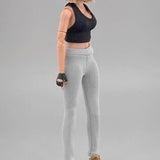 Maxbell 1/12 Scale Women Figure Vest and Pants Accs for 6 inch Female Action Figures Black Gray