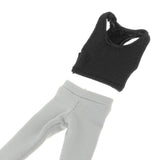 Maxbell 1/12 Scale Women Figure Vest and Pants Accs for 6 inch Female Action Figures Black Gray