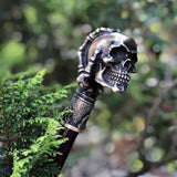 Maxbell Skull Head Walking Cane Joke Pretend Play for Prom Cosplay Fancy Dress Party
