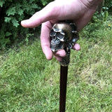 Maxbell Skull Head Walking Cane Joke Pretend Play for Prom Cosplay Fancy Dress Party