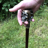 Maxbell Skull Head Walking Cane Joke Pretend Play for Prom Cosplay Fancy Dress Party